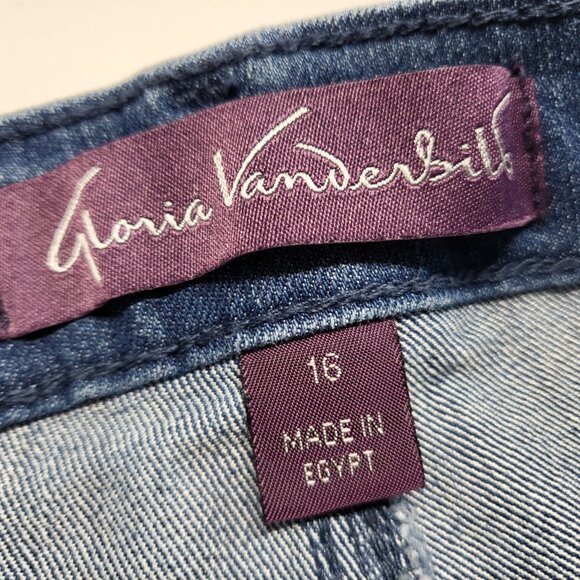 Gloria Vanderbilt Amanda Jeans Womens 16 Long High Rise Straight Leg 36 X 32 - Picture 3 of 16